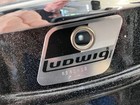Vintage Ludwig Acrolite Black Galaxy Snare Drum Black White Badge