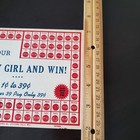 Vintage Pick Your Lucky Girl And Win Unused Punch Card - W h  Brady Co 