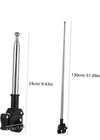 2pcs Adjustable Stainless Steel Motorcycle Flagpole  51in Retractable Flag 