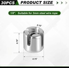 30 Pcs 1 8 Cable Cross Clamps T316 Stainless Steel Wire Rope Clips