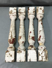 Set 4 Vtg Shabby Wood Turned 3x20 Spindle Porch Balusters Table Legs Old 924-25b