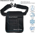 Server Waist Pouch  Black Server Aprons Short Canvas Pocket Apron Restaurant Apr