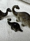 Vintage Brontosaurus Family Dinosaur Miniature Figurine Genuine Bone China Japan