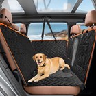 Seat Cover Rear Back Car Pet Dog Travel Waterproof Bench Protector Luxury -black