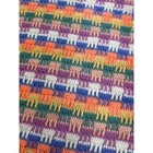Crocheted Afghan Chunky Blanket Throw Handmade Purple Orange Blue Yellow 59x41 