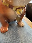 Original Vintage Mack Truck Bulldog Dog Ceramic Piggy Coin Bank W Padlock   Key