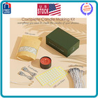 Natural Organic Soy Wax Flakes For Candle Making bulk 10 Lbs W  100 Cotton Wicks