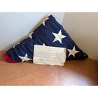 Vintage 48 Star American Burial Flag With Original Us Military Letter 1912-1959