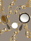 Vtg Antique Silver Plated Floral Ornate Vanity Set Large   Small Mirror   Brush