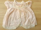 Vintage Sheer Lace Embroidered Infant Baby Girl Dresses - Lot Of 2