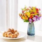 Artificial Cemetery Flowers Memorial Silk Daisy With Vase For Grave Headstone   