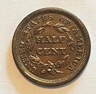 1851  Braided Half Cent    Xf   Au