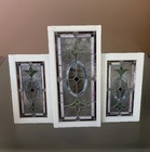 Set Of  3  Antique Stained Glass Windows Coal Region Of Pa  Good Condition