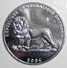 2004 Congo 1 Franc Coin Cardinal Wojtyla Pope John Paull Ii  African Lion