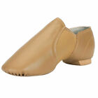 Unisex Leather Upper Jazz Shoes Slip On For Women And Men s Dance Shoes