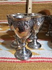 7 Beautiful Detailed Grape   Vine Silverplate Wine Port Brandy Goblet 5  tall