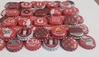100 Red Beer Bottle Caps Uncrimped Crown Caps Random Mix Assorted