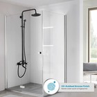 Expose Bronze Rain Shower Faucet Set System Mixer Tap W  Hand Shower Wall Mount