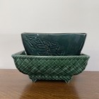 2 Vintage Planters Green Cp And Usa Pottery Great Pair Of Planters