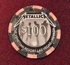 Metallica Band Venetian  100 Casino Chip New Real Rare Authentic Sphere Concert