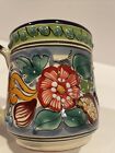 Talavera Mexican Pottery Coffee Mug Tea Cup Hand Painted Flowers