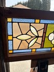   Antique Stained Glass Transom Window 2 Of 3   32 X 13 5 Architectural Salvage
