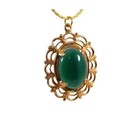 19thc Antique 6ct Green Agate pendant Ancient Viking Saxon Axinomancy Divination