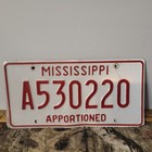 Mississippi Car Tag Lot 11 Total Apportioned Arts Crafts Building Wall Decor 