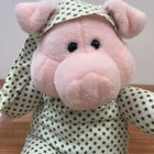 Vintage Applause Rollo The Pig Bedtime Pajamas Plush Stuffed Animal