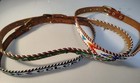Lot Of 3 Vintage Souvenir Leather Native American Seed Beads Kid Belts -colorado