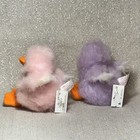 Vtg Russ Berrie Chickles 3     Pink And Purple Plush Chicks Nwt Easter Peeps