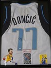 Luka Doncic Signed Dallas Mavericks Custom Framed Jersey W coa 32x24