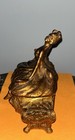 Antique Edwardian Era Weidlich Brothers Figural Jewelry Casket Guilded  486