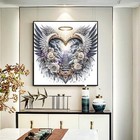 5d Diamond Painting Kits For Adults Beginners  Heart Flower Wing Diamond Art  Di