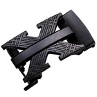 Men Belt Ratchet Grain Leather 1 3 8  Automatic Buckle Side Click Golf Belts    