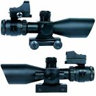 2 5-10x40 Rifle Scope With Red Laser   Mini Reflex 3 Moa Red Dot Sight