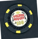 Pristine  100 Golden Nugget Las Vegas  Nevada Casino Chip