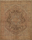 Vintage Geometric Handmade Wool Heriz Serapi Area Rug 5x6 Traditional Carpet