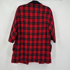Chenaults Womens 60s Plaid Wool Swing Coat Size M Red Tartan Mod Boxy Vintage