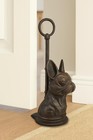 Heavy Cast Iron French Bulldog Door Stopper With Adjustable Handle - Antique Bro
