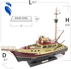 Jaws Orca Wooden Ship Model Shark Fishing Boat Pre-assembled Antique Finish Deco