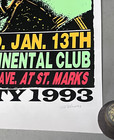 Vintage 1993 Iggy Pop Feel Fuzzy Ny Club Concert Poster Le Signed Frank Kozik