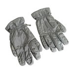 Dupont Microloft Gloves Leather Palm Insulated Ski Snowboard Gray Medium