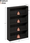 4-tier Dvd Cd Storage Cabinet Media Tower Game Organizer Shelf Black