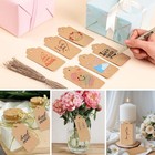 Sallyfashion 100pcs Gift Tags With String Attached  2inch 4inch  Large Brown 
