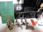Vintage  Singer Featherweight 221 Sewing Machine W case   Extras - Clean Machine