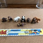 Vintage Topps Wild Animals Lot Of 8  Mini Animal Figures  No Cards