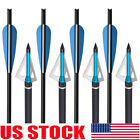12pcs 20  Crossbow Bolts Carbon Arrows  12pc Hunting Broadheads 100 Grain Target