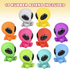 Rubber Galactic Aliens  Set Of 10  Alien Toys For Kids In Assorted Colors  Great