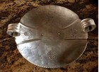 Vintage Hand Wrought B W Buenilum Hammered Aluminum Serving Tray Dish Plate 11 